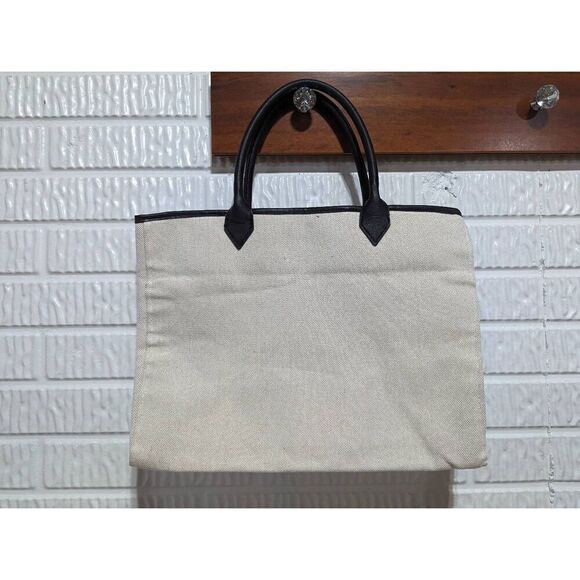 Victoria's Secret Women's Off-White Canvas Supermodel Chain Embellished Tote Bag - Picture 4 of 8